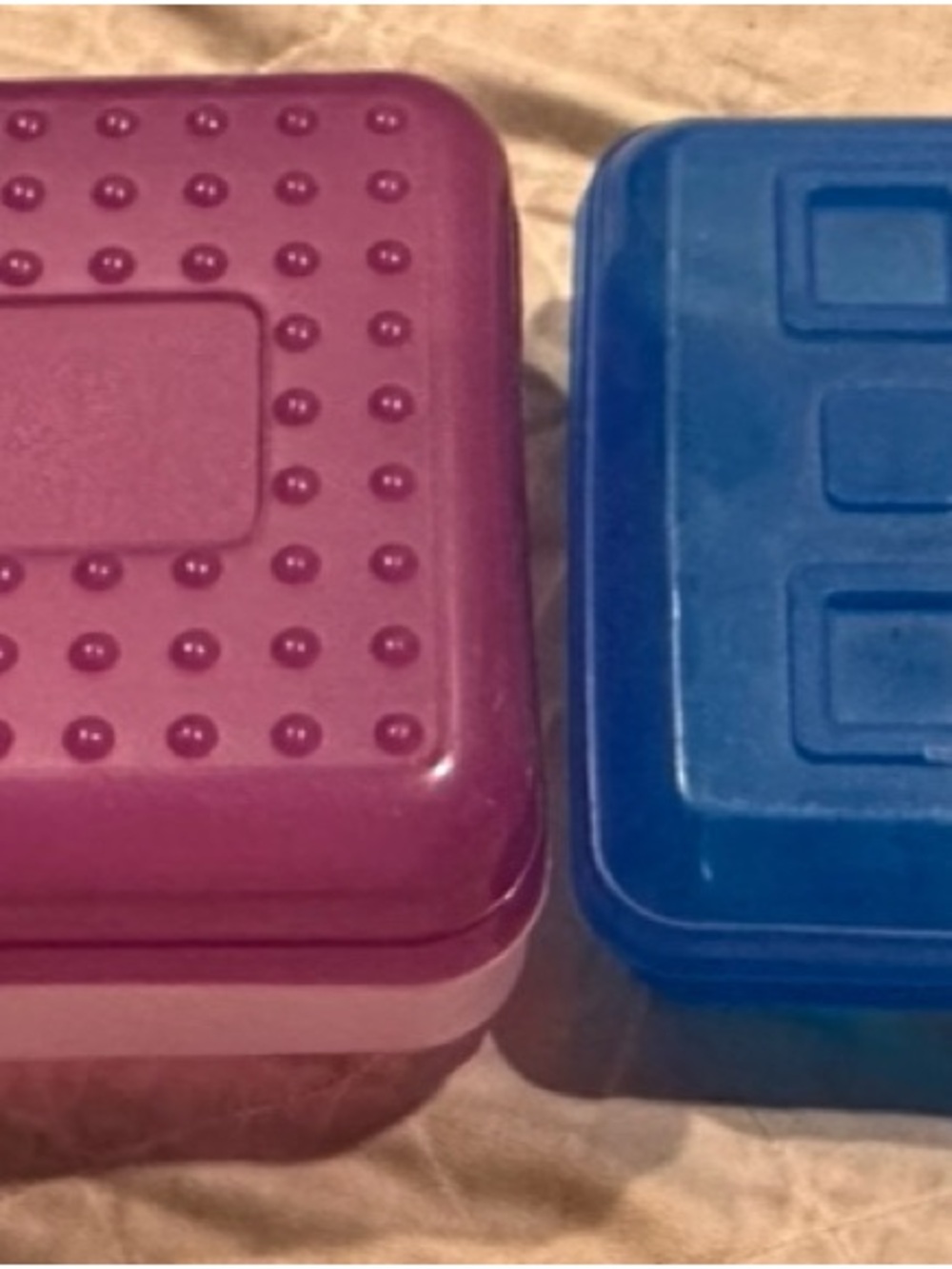 Purple & Blue Plastic Pencil Case Storage Boxes-Set of 2-Spacemaker & Sterilite